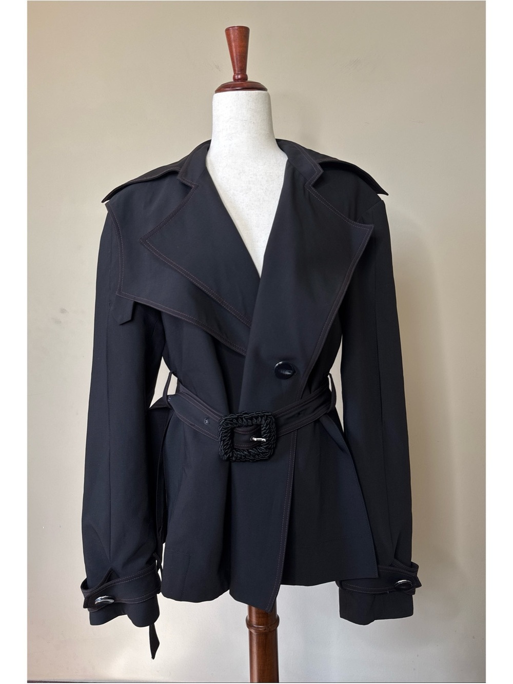 Ellery Black Belted Blazer Jacket Size 4